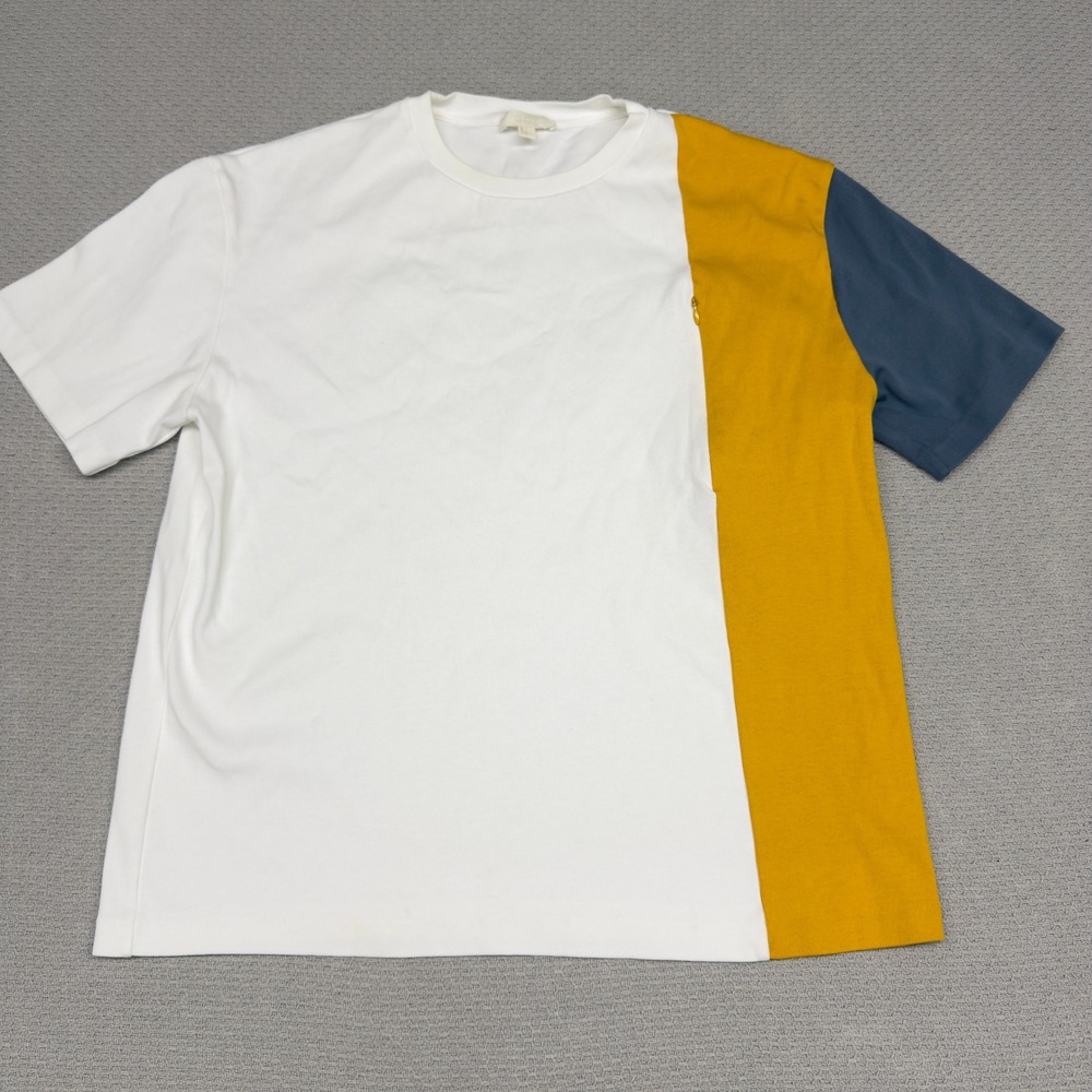 COS Shirt Mens Large Colorblock Cotton Short Sleeve Crewneck Tee